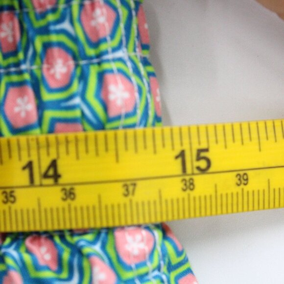 Vintage Michael's Shorts Men Pink Geometrical Pattern Drawstring Retro Small 90s - Picture 7 of 8